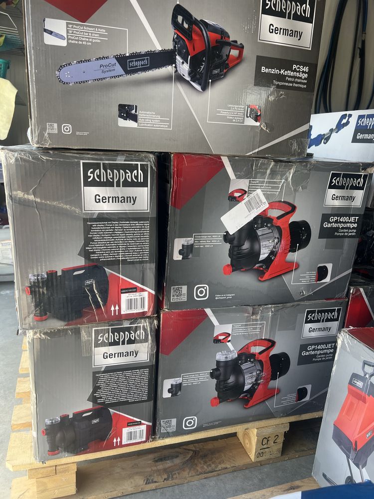 Автоматична градинска помпа  / битова помпа - нова Scheppach GP1100