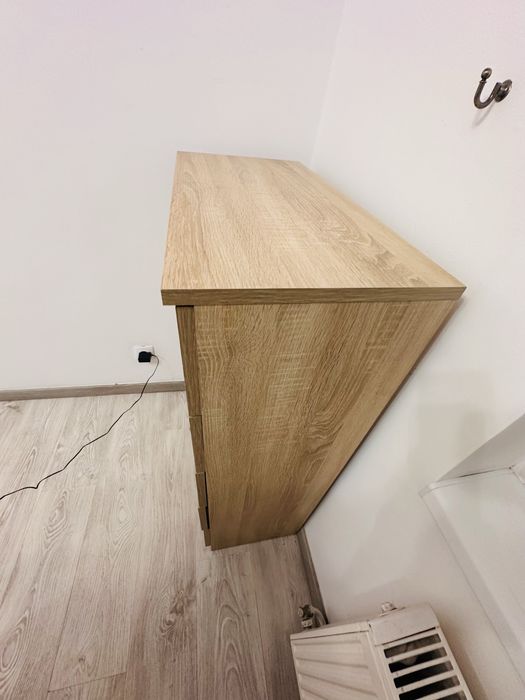 Comodă cu 5 sertare  stejar deschis, fara defecte