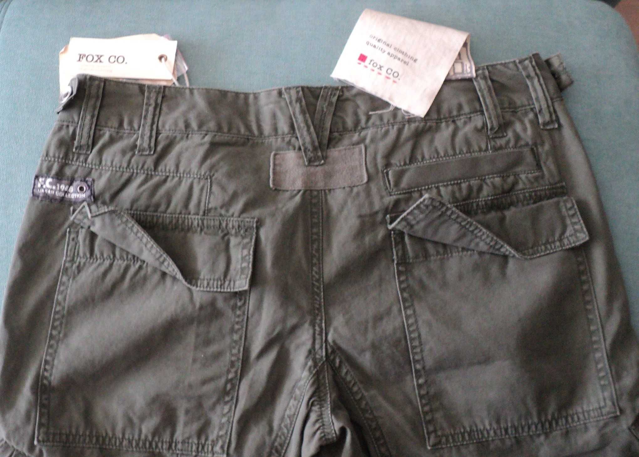 Pantaloni FOX originali, abs. noi, mas. 40 / M, large fit, olive