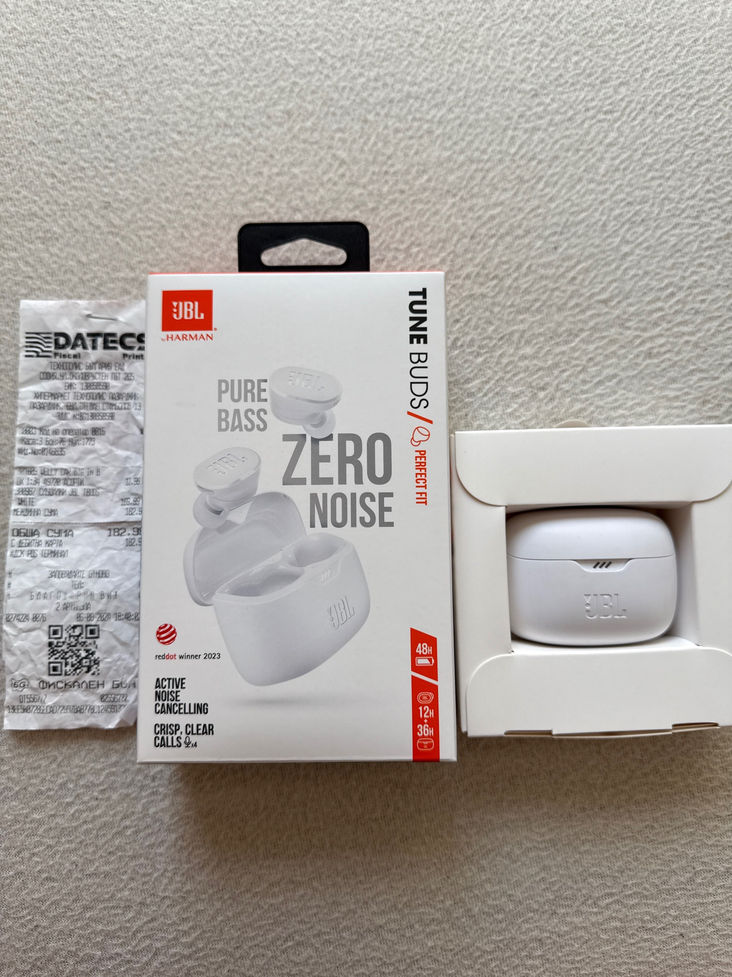Бели Слушалки JBL
