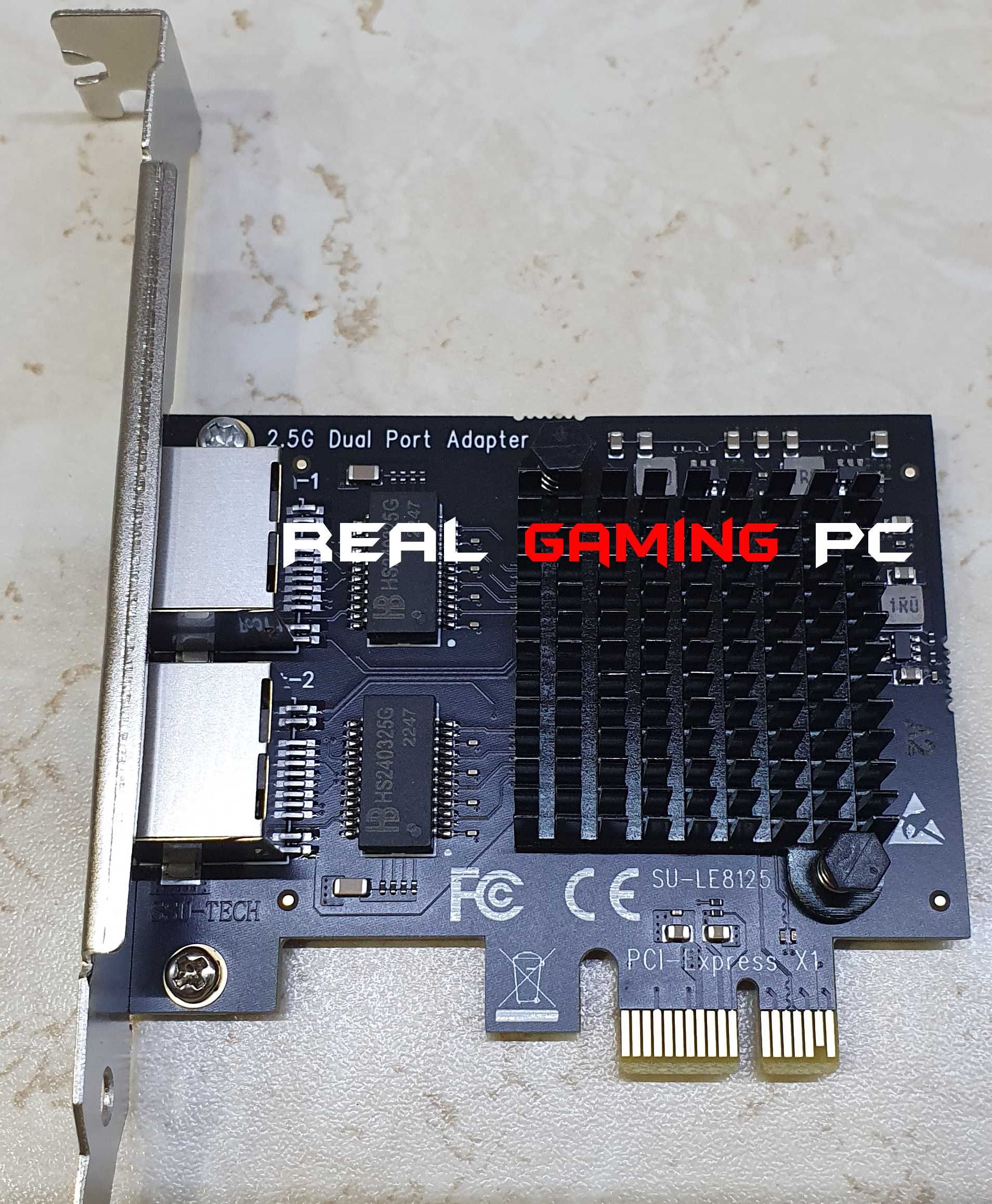 Realtek Lan 1x/2x/4x Card RJ45 PCIe 2,5G RTL8125BG Сетевая карта 2500