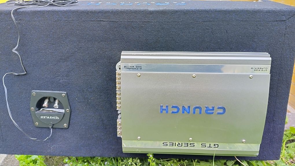 CRUNCH USA Dual Subwoofer Бас каса и усилвател CRUNCH