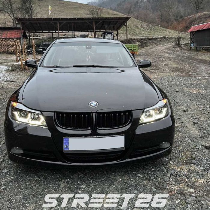Faruri 3D LED Angel Eyes BMW Seria 3 E90 E91 Sedan Touring (2005-2011)