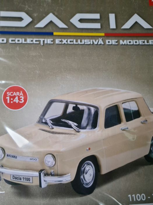 Machetă Dacia 1100 din 1968, ediția mașini Dacia, numărul 2, hachette
