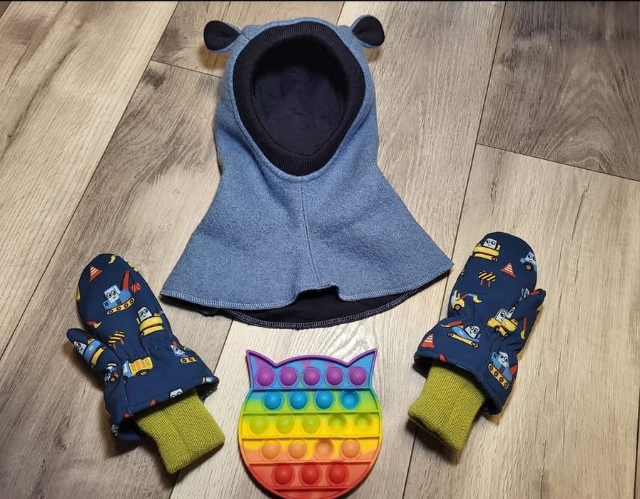 Cagula groasă din lână organică fiartă dublată cu jerse de lână