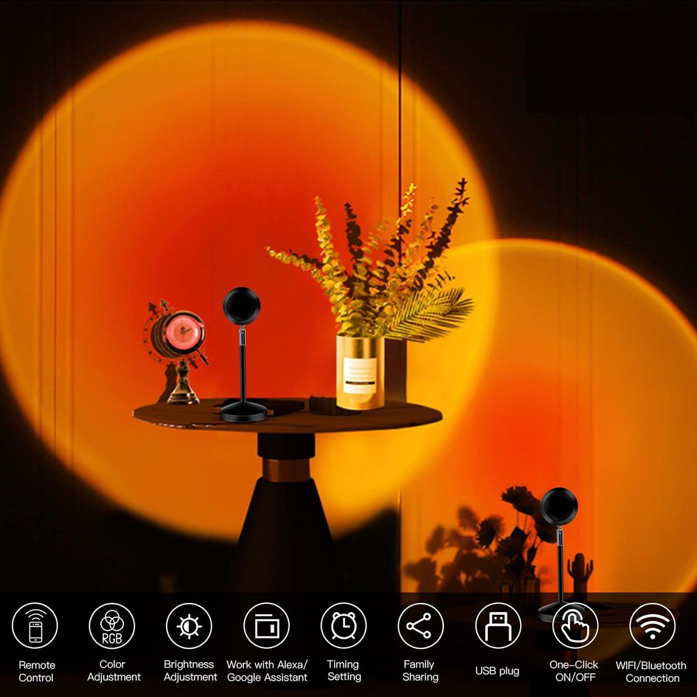 PANAMALAR Smart Sunset WiFi 180° прожекционна лампа/гласово/Tuya APP