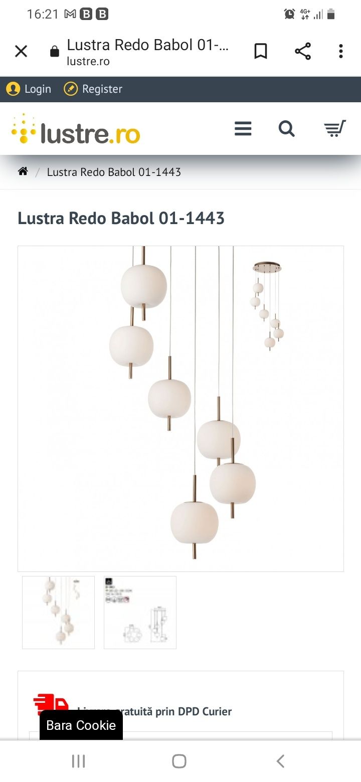 Lustra/candelabru/lampadar Red Babol nou