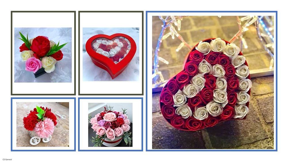 aranjamente buchete flori de sapun trandafiri in balon