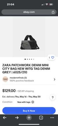Zara patchwork mini city bag