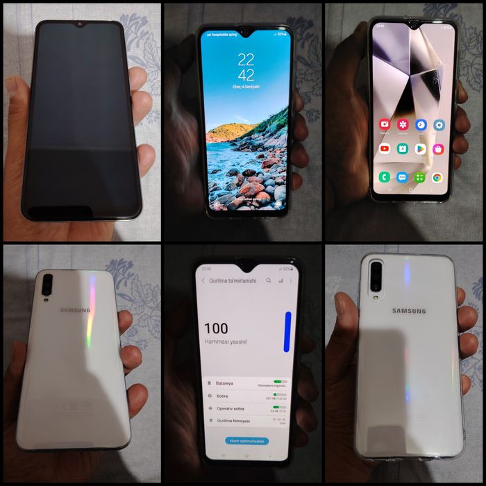 Samsung A50 Sotiladi holati ideal tinniq 6/128