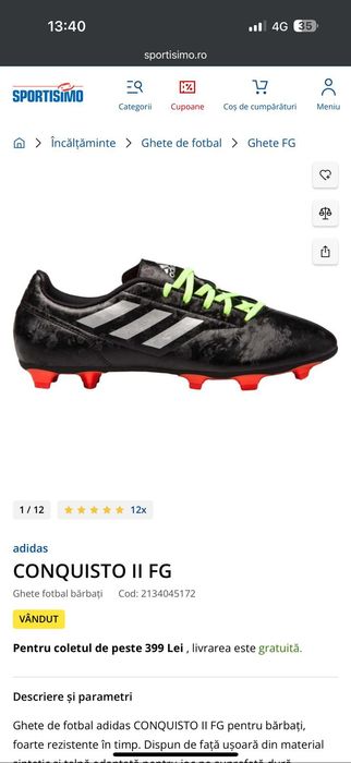 Ghete de fotbal ADIDAS Conquisto ll