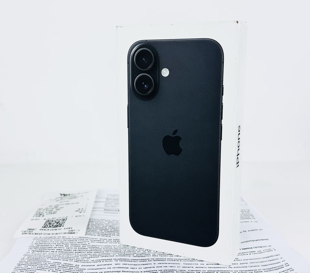 НОВ! Apple iPhone 16 128GB Black 3г. Гаранция!