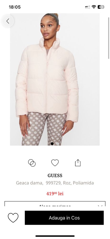 Geaca Guess dama originala