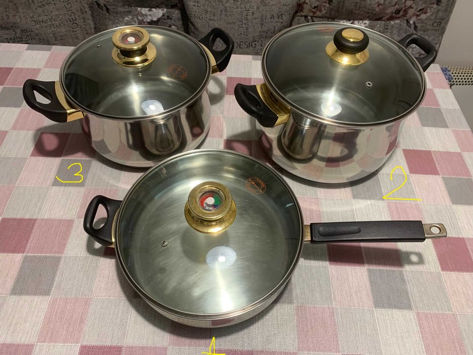Тиган и 2 бр тенджери всички на испанската фирма FAGOR