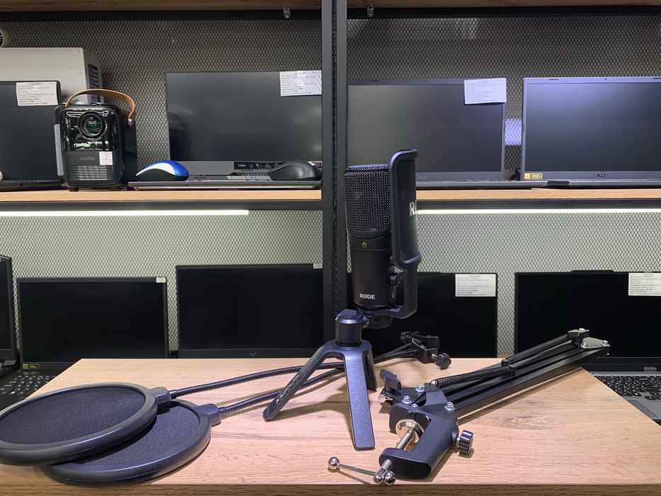 Микрофон Rode NT-USB, черный, штативы, 1131/А10