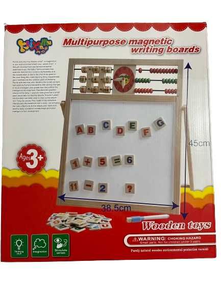 Tabla magnetica multifunctionala, 2 fete, 45x38.5cm,