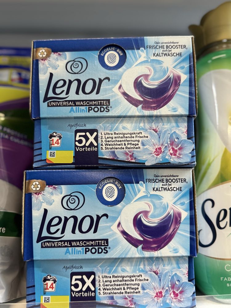 Lenor капсули ALLin1 pods за цветно пране 14 бр - аромат AprilFrisch
