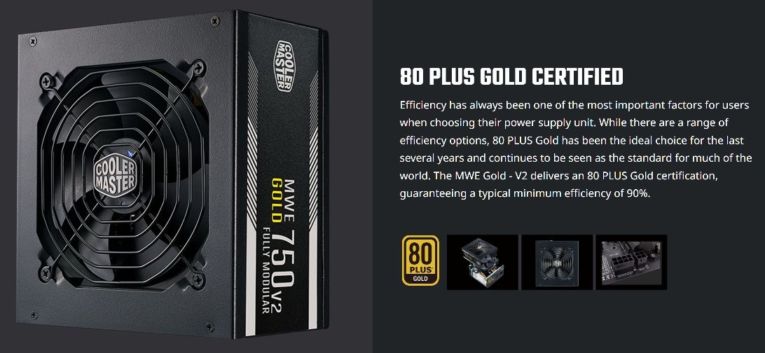 Компютърно Захранване Cooler Master MWE Gold V2 750W