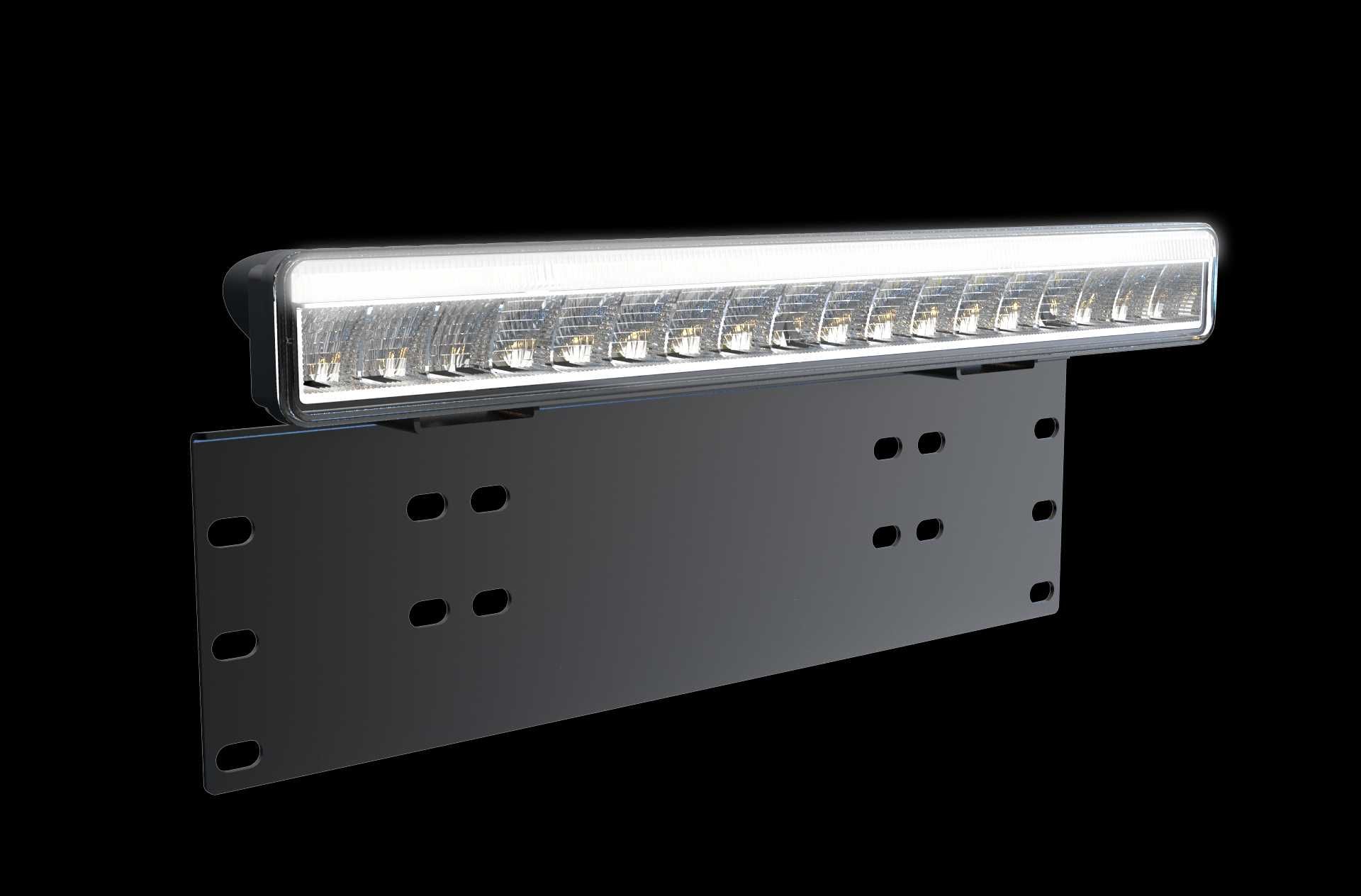 38см LED Лед Бар Със Стойка За Номер Три Функции 55W 12-24V E-Mark