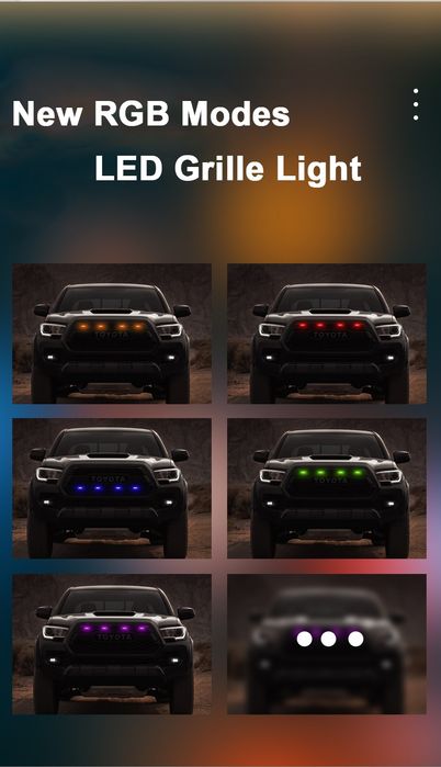 Kit 6 Lumini ambientale RGB grile auto Lampa led Aplicatie Bluetooth