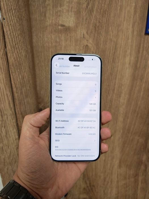 iPhone 15 Pro White 128GB impecabil totul original liber retea