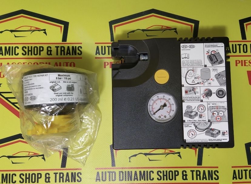 Compresor auto umflat roti kit pana original Hyundai- Kia + husa 120W