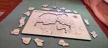 Puzzle hartă cu județele României - idee cadou
