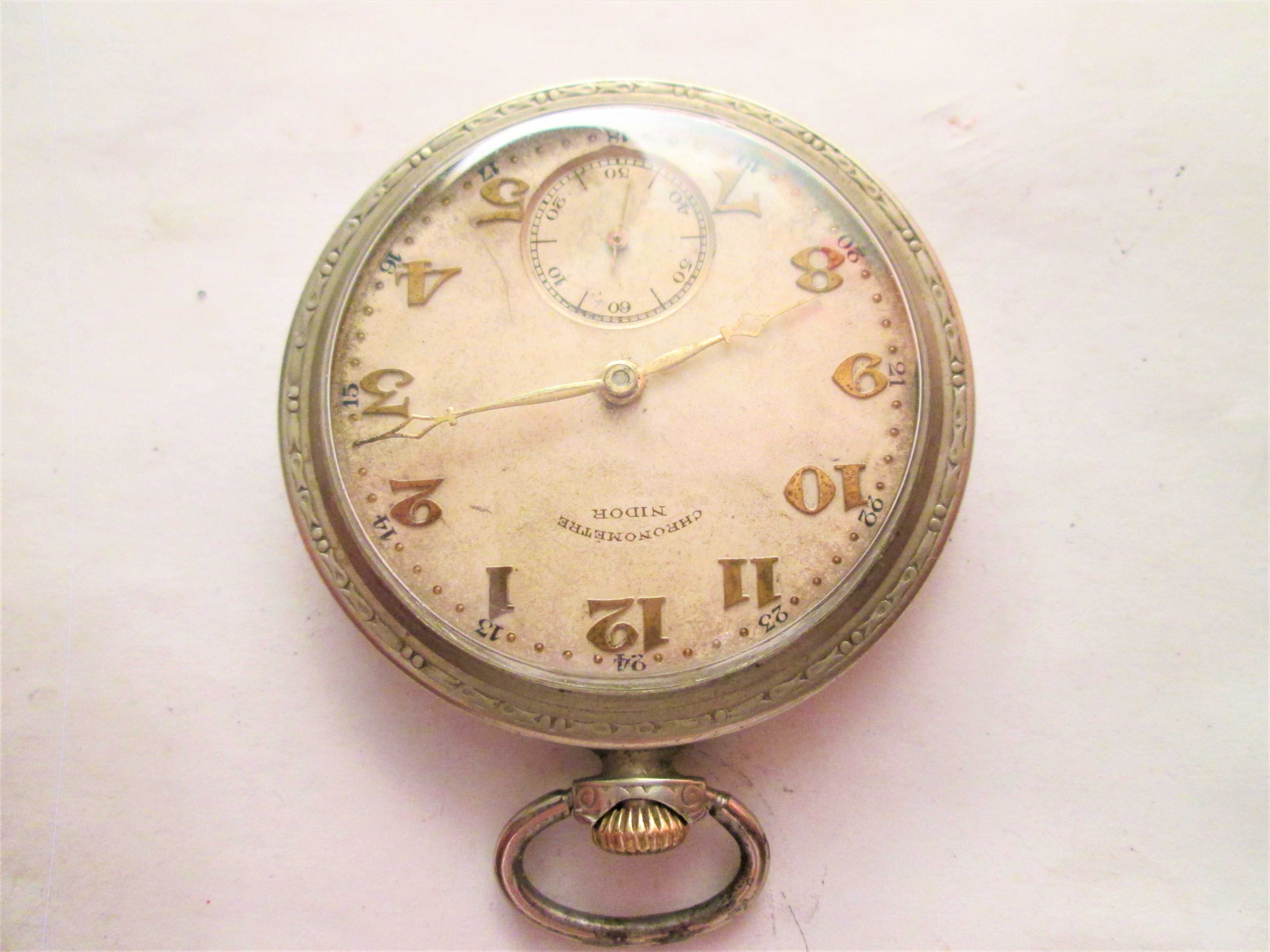 ceas Nidor vintage de buzunar, an 1935