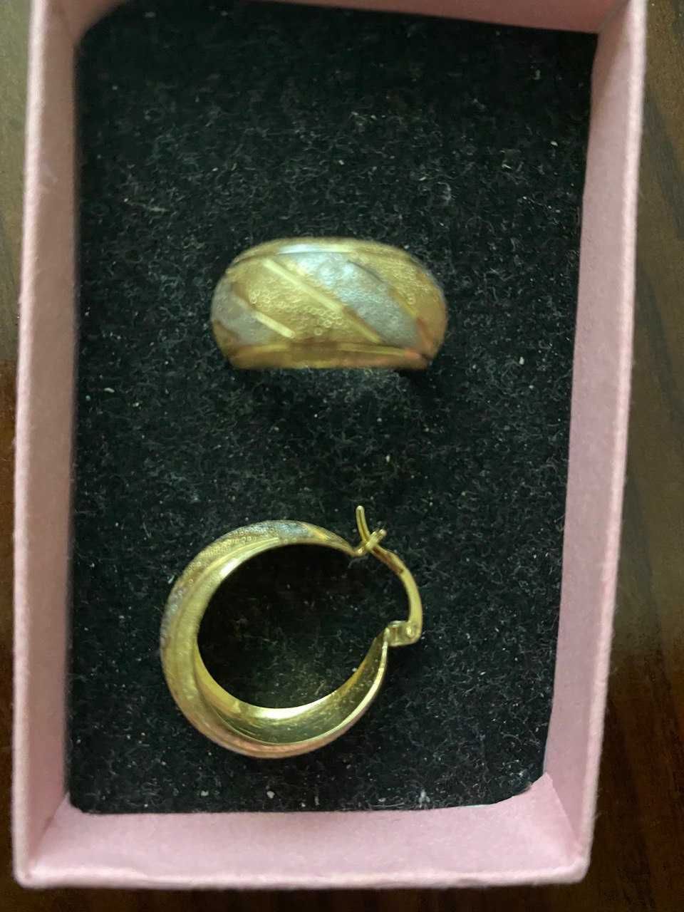 Золотой комплект (золотые серьги и кольцо )