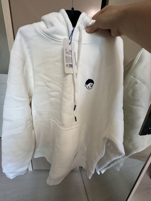 Толстовка с начесом белый