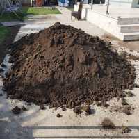 Pamant negru vegetal nisip pietris balastru amestec beton + excavator