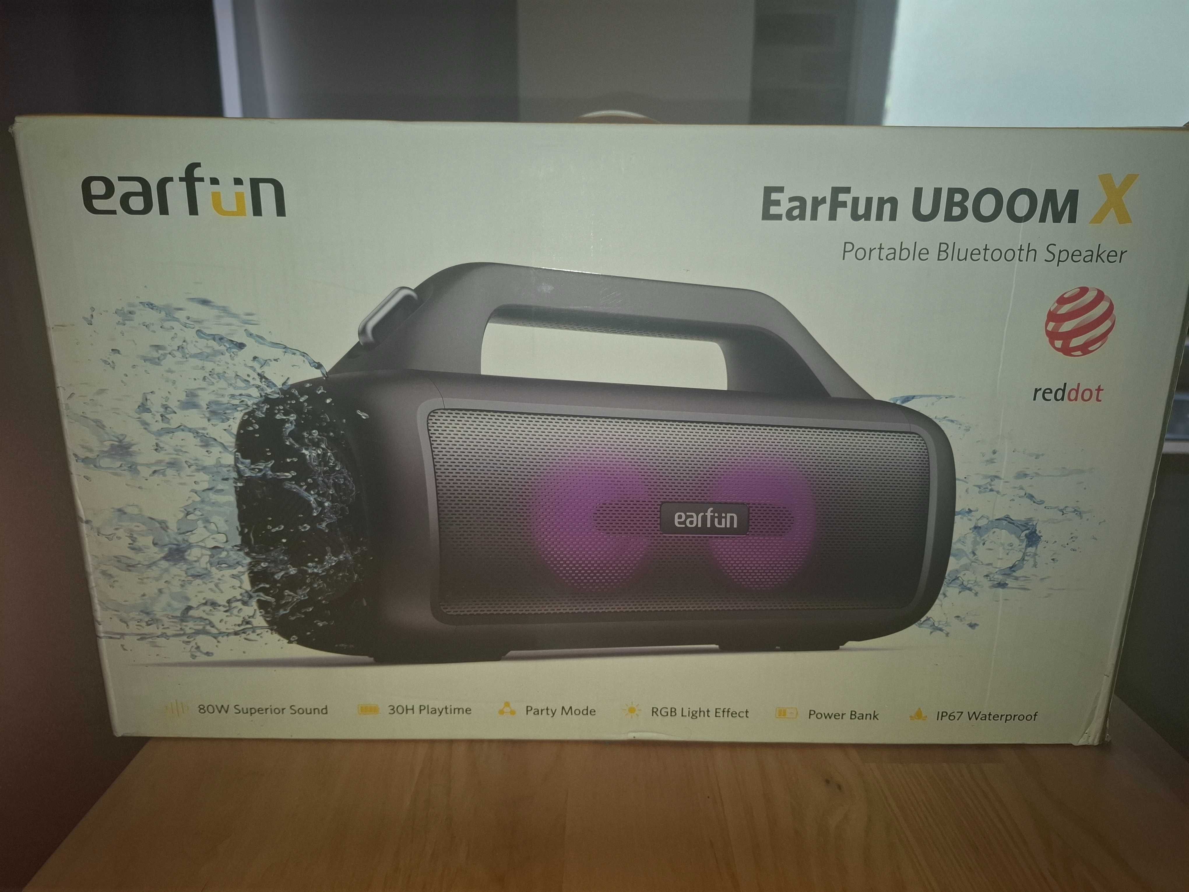 Boxa portabila Bluetooth Earfun UBOOM X 80 W Rezistenta la apa IPX7