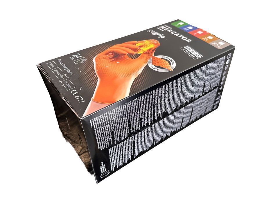 Manusi de nitril premium mercator gogrip one by one portocaliu , marim