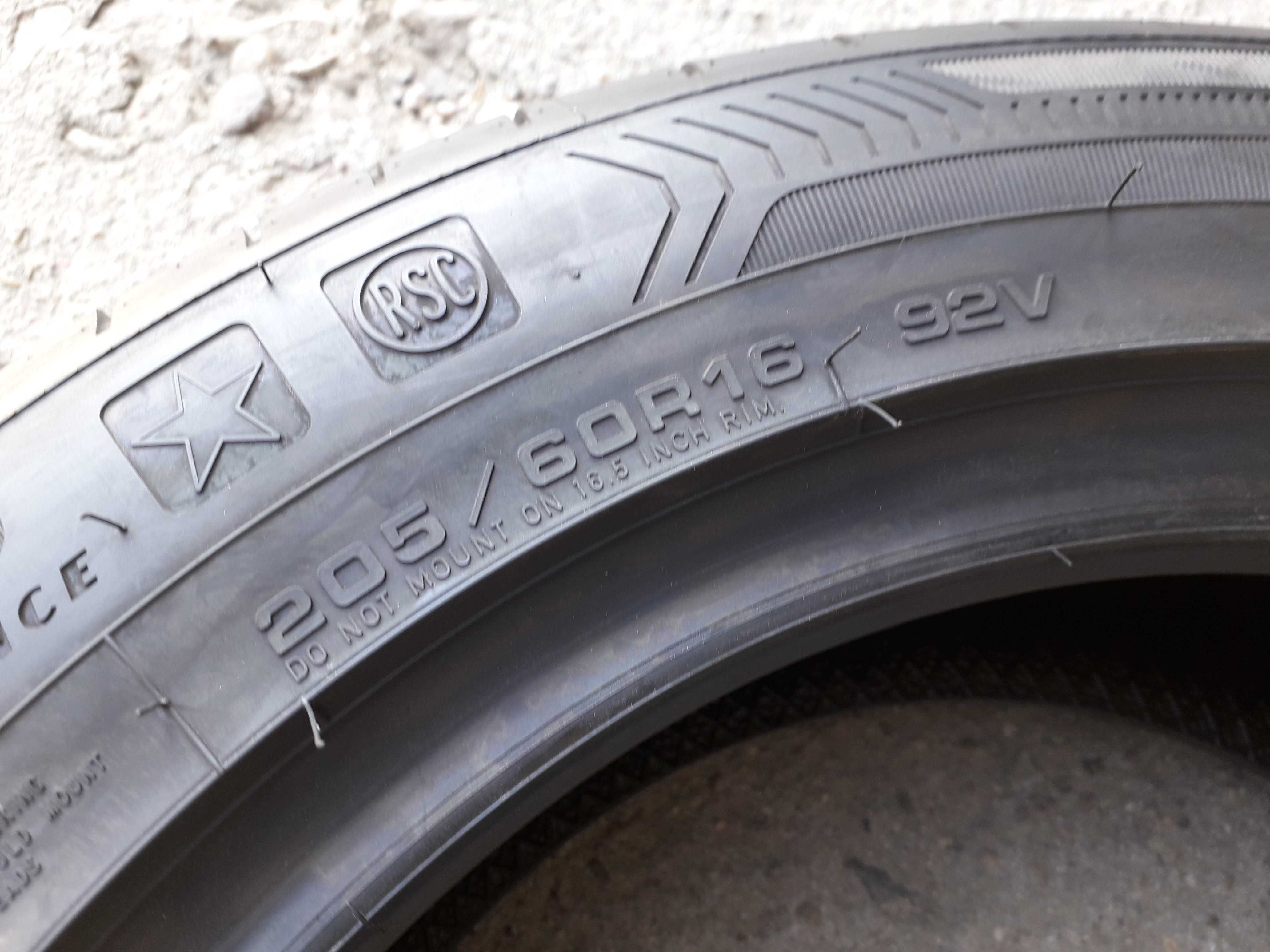 2 Нови летни гуми R16 205/60 GoodYear Efficient 92V RunOnFlat с борд