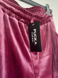 Pantaloni trening catifea/velur, mov/plum/rose, nou cu eticheta, S/M