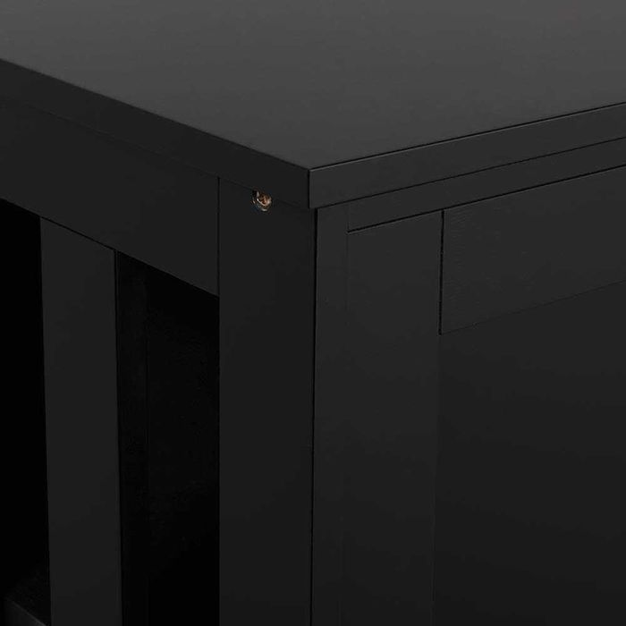Dulap uși glisante, raft reglabil, spați de depozitare |S 614239 Balck