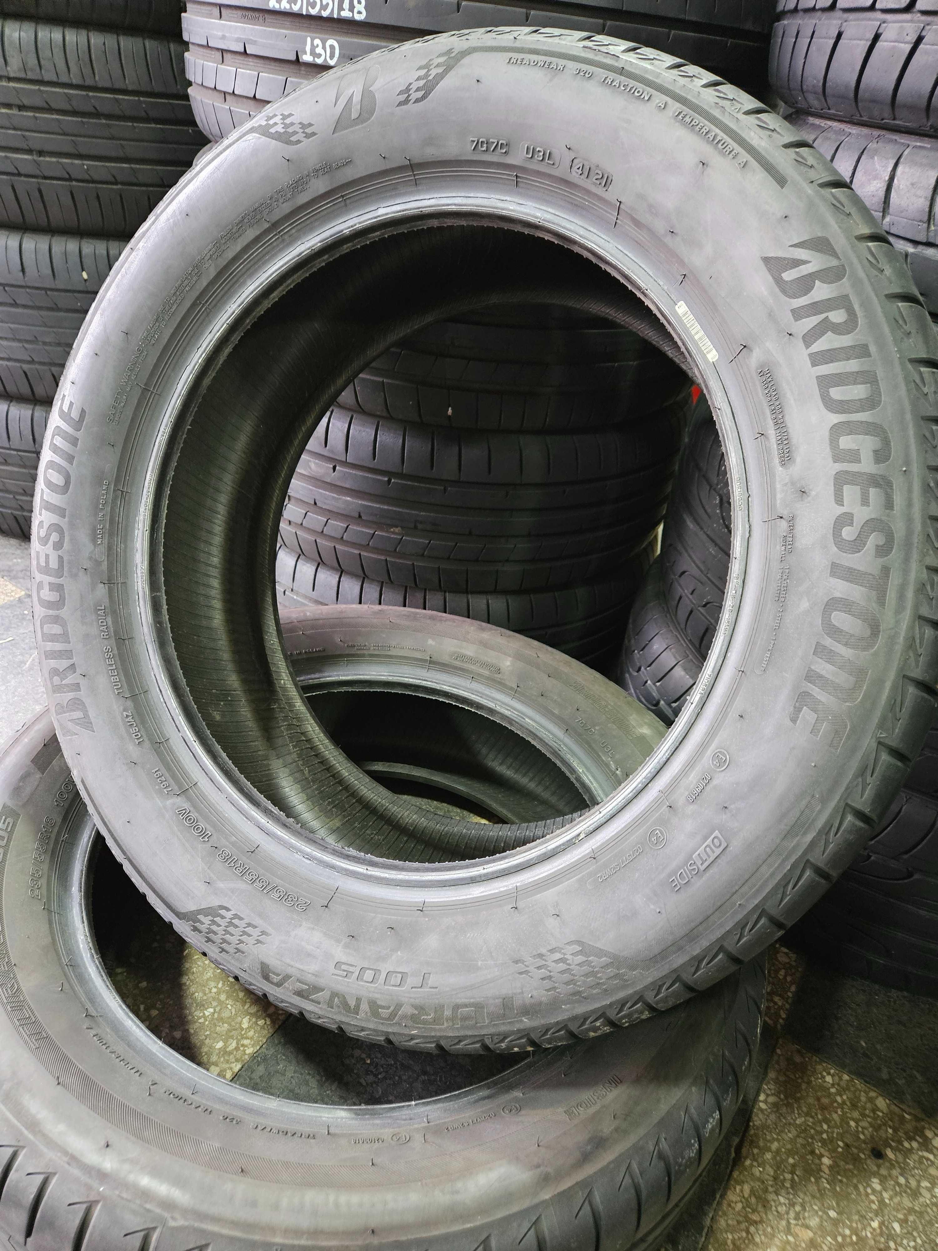 2бр 235/55/18  BRIDGESTONE 6,8мм грайфер дот:4121 безплатен монтаж