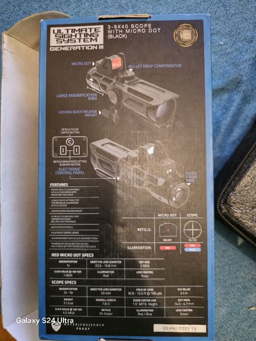 Dispozitiv optic profesional  3-9x40