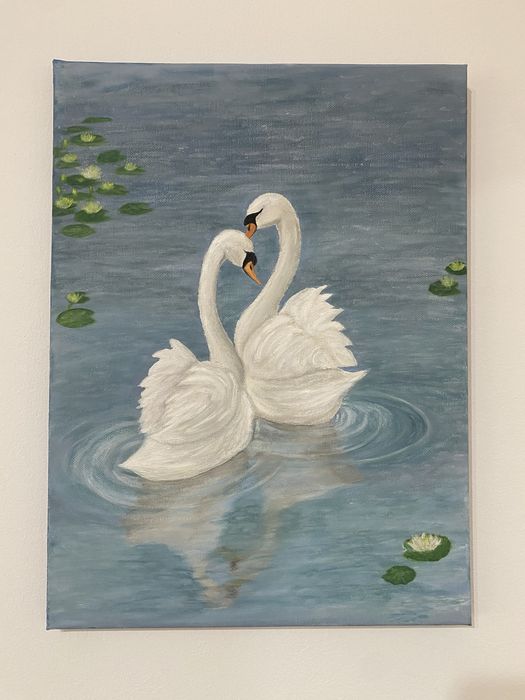 Tablou cu lebede unic de o eleganta aparte