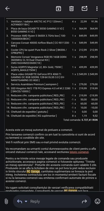 PC Gaming RTX 4060TI