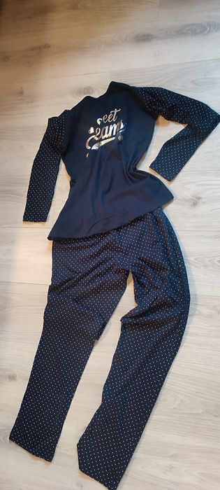 Pijama nouă, cu eticheta, albastru închis, Elle Nor, bumbac 100%