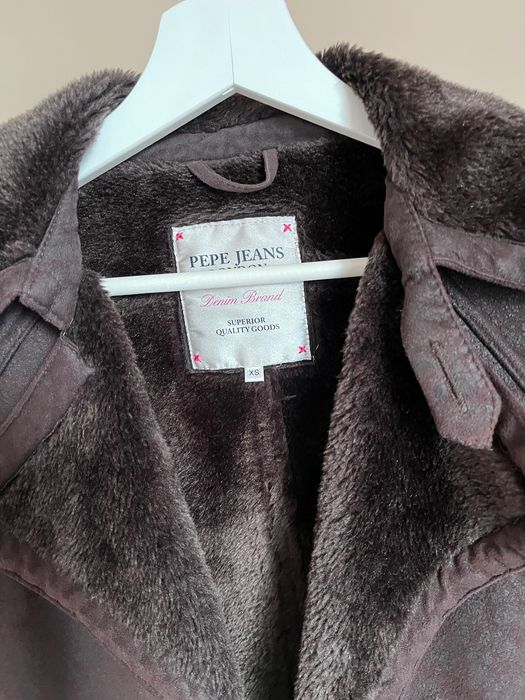 Кожено яке Pepe Jeans, размер XS