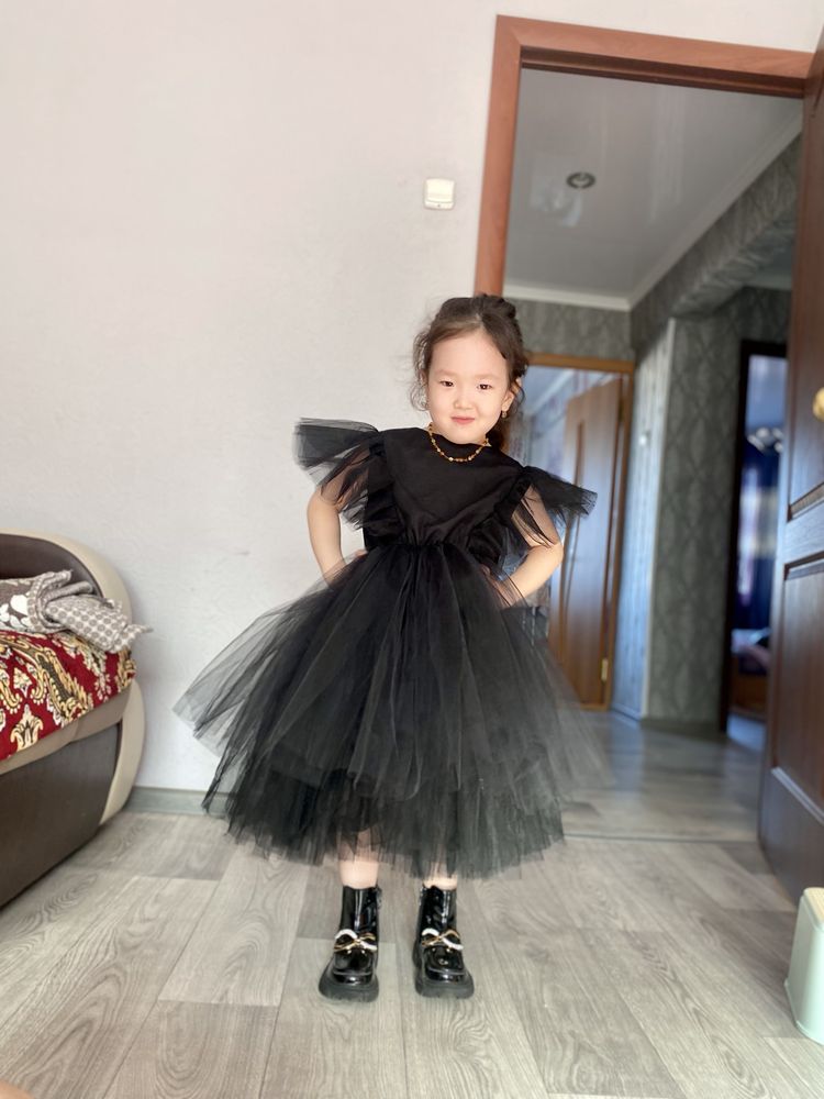 Черное платье уэнсдей для девочки