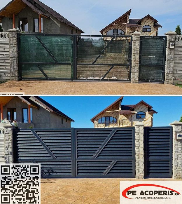 Gard tip jaluzea, porți și montaj –livrare, plătește si în RATE FIXE!