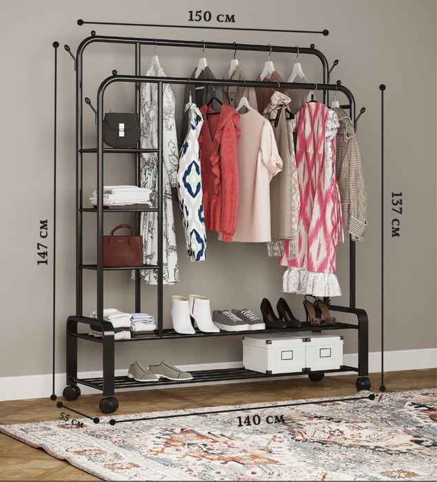 Xar xil turdagi garderoblarimiz bor 30 kg 100kg yukni kotaradigan bor