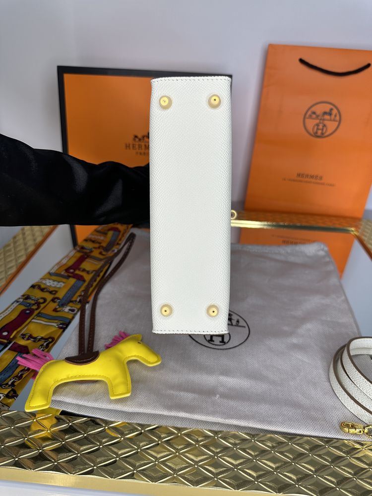 Geanta de lux HERMES Kelly mini 19 20 cm piele naturala 100% cadou 10