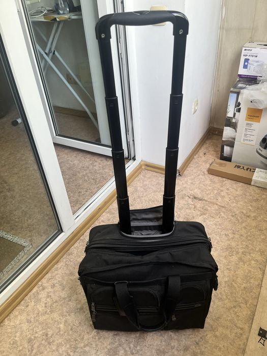 TUMI Black Nylon Alpha Deluxe Laptop Briefcase (Pilot/Doctor bag)