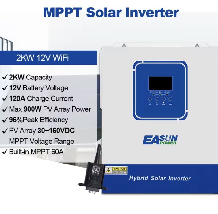 Соларен инвертор Easun 2KW 12v Wifi