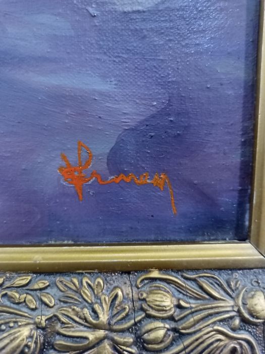 картина маслени бои Танцьорка с Даире (Ориенталски Мотив)