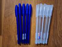 Шариковые ручки качественные синие в пачке 25 шт. 30 шт.
